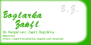 boglarka zapfl business card